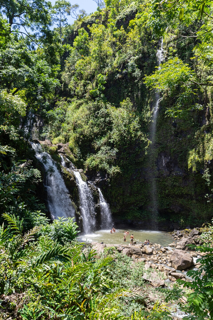 Upper Waikani Falls along the Road to Hāna on Maui
