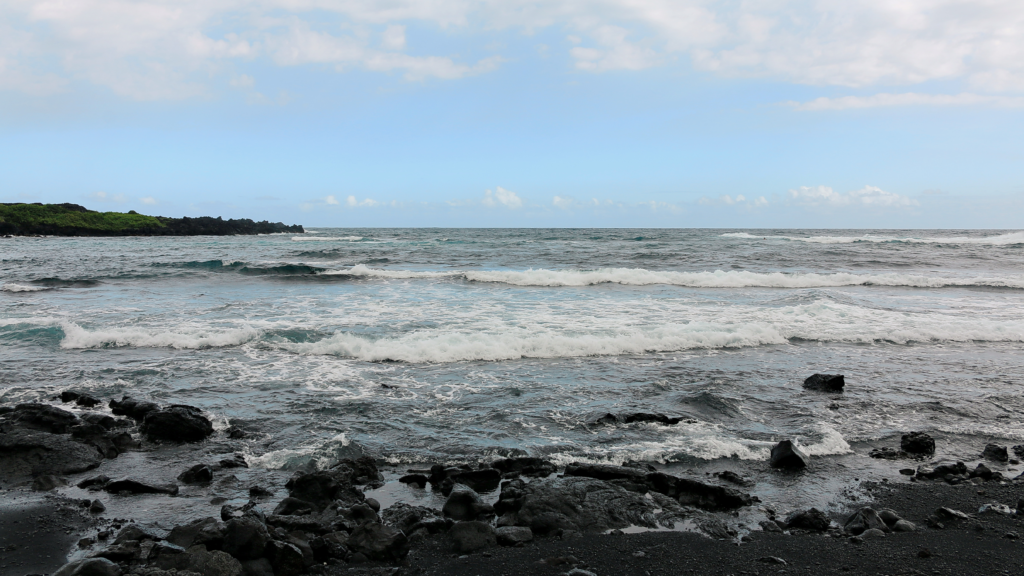 Punaluʻu Black Sand Beach on the Big Island of Hawaiʻi